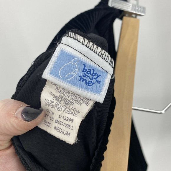 Vintage Baby & Me Black Velvet Two Piece Maternity Set Womens Sz Medium - Picture 9 of 9